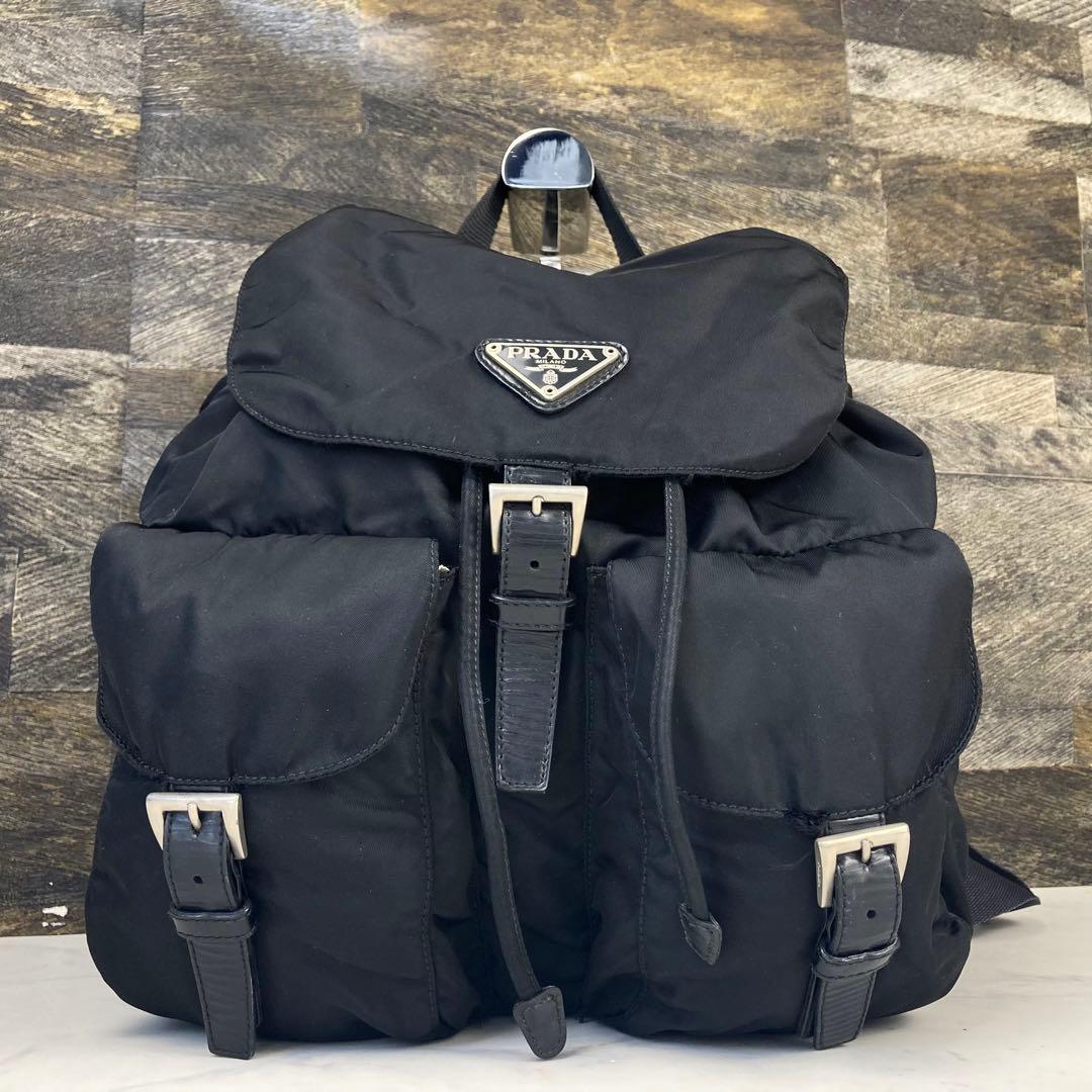 PRADA プラダ　テスートナイロン　バックパック　ブラック PRADA/プラダ】ナイロン テスート バックパック/リュック ブラック