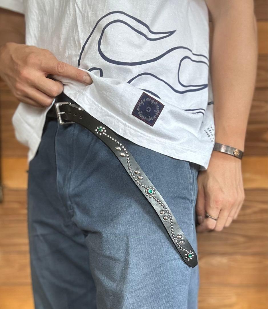 スタッズナローベルト22mm幅 ダブルリーフhtcナロー好き リピート割引