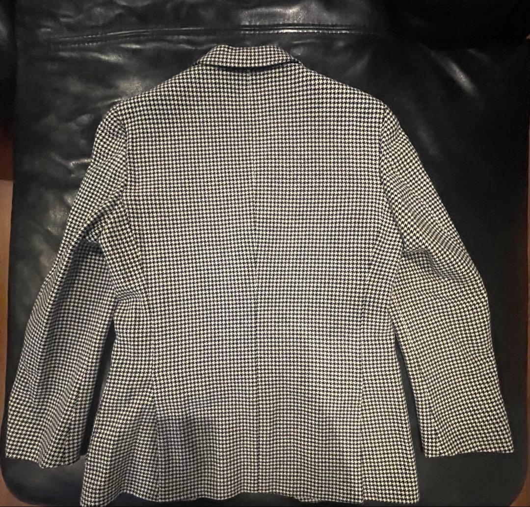 G*e様 未使用に近い ハウンドトゥース 千鳥格子 ジャケット 白黒
