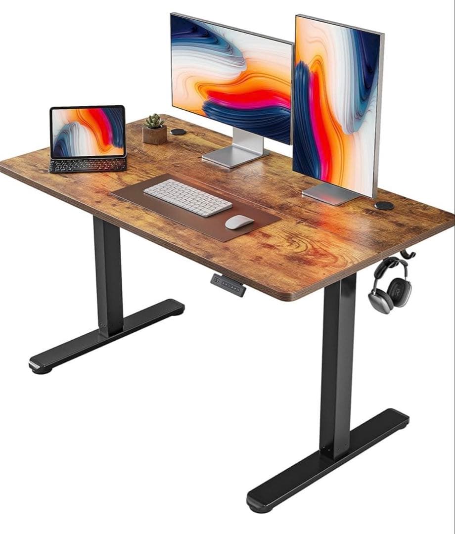 新品未使用　FEZIBO 電動昇降式デスク 120cm x 60cm pcデスク Amazon | FEZIBO電動昇降式デスク スタンディングデスク 幅120cm