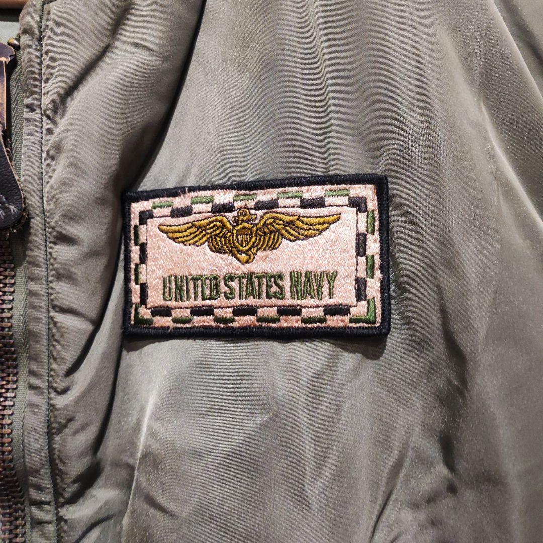 さ*こ様 ALPHA MA-1 フライトジャケット メンズ カーキ ワッペン付