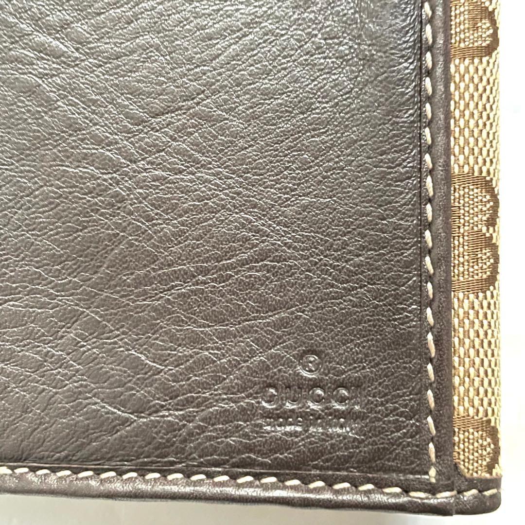 GUCCI GGキャンバス レザー ラブリーハート 長財布 美品0113-②