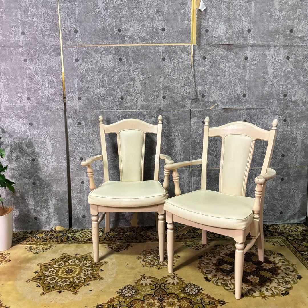 えつこ꧁カリモク家具 karimoku꧂アーム付ダイニングチェア2脚 カリモク家具（KARIMOKU FURNITURE） カリモク ダイニングセット4点 肘