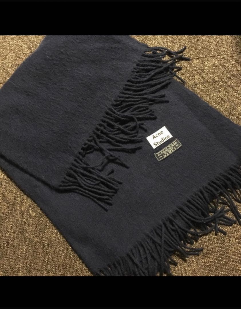 販売済み Acne studios ネイビーマフラー Acne Studios ネイビー