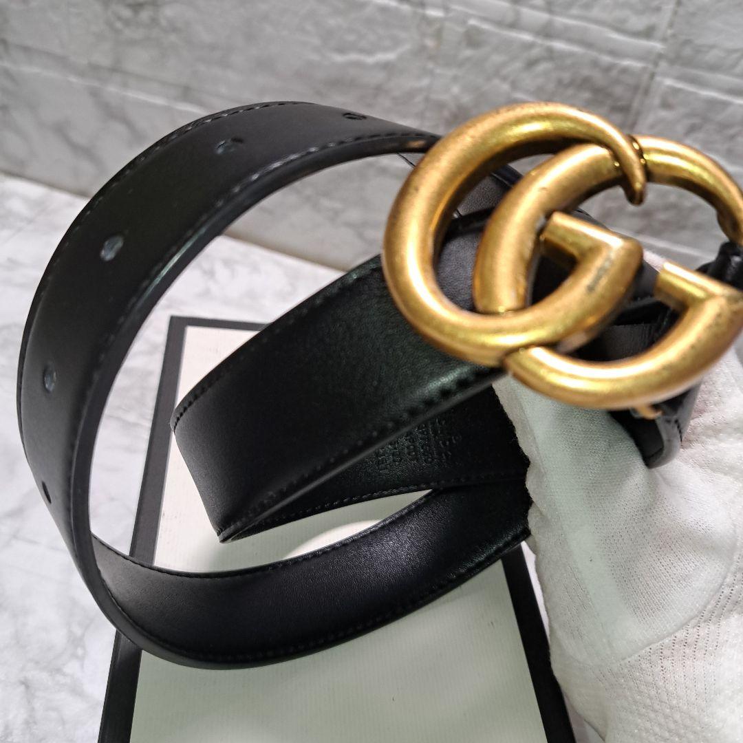 ✨️新品未使用✨️GUCCI グッチ GGゴールドバックル レザーベルト