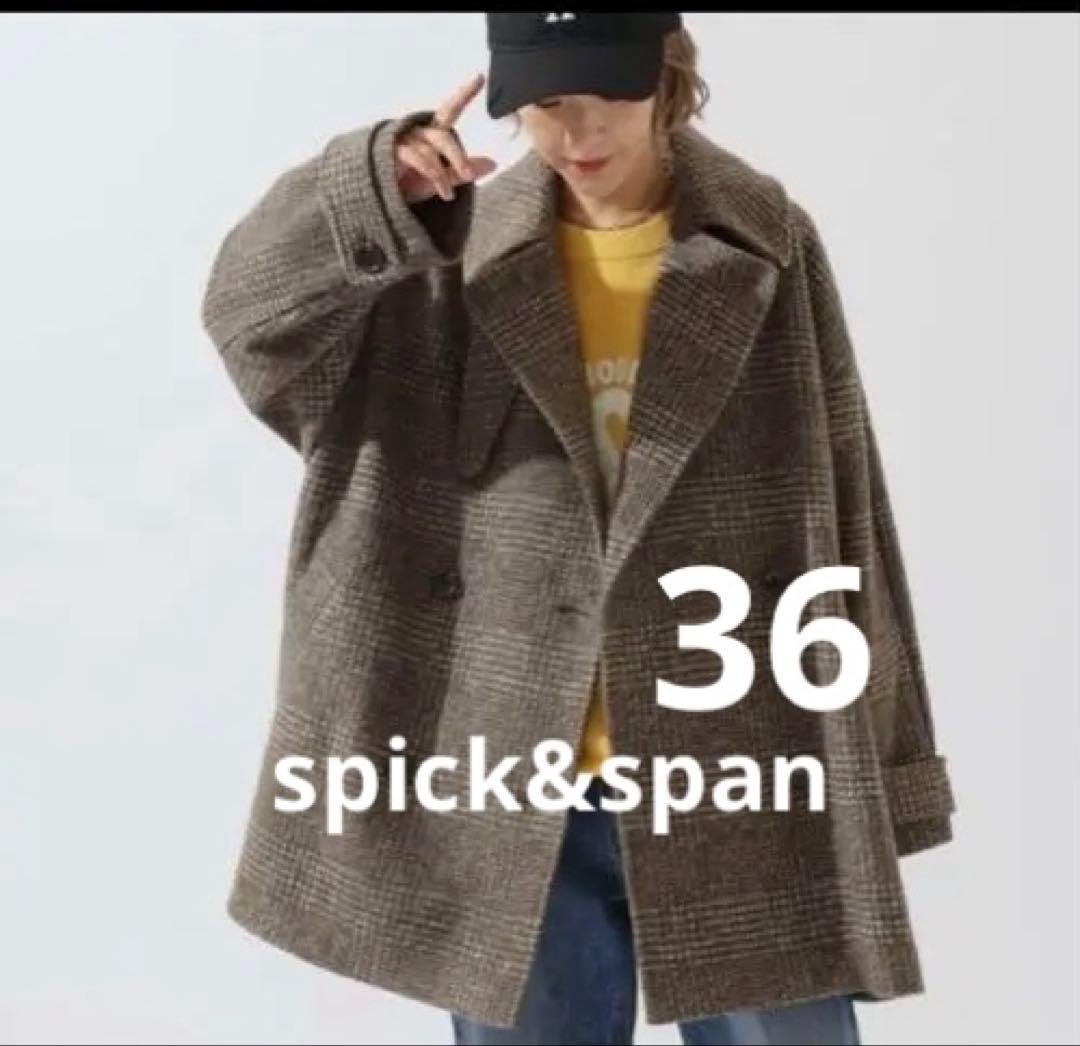 スピックアンドスパンWスライバーチェックハーフコート - メルカリ