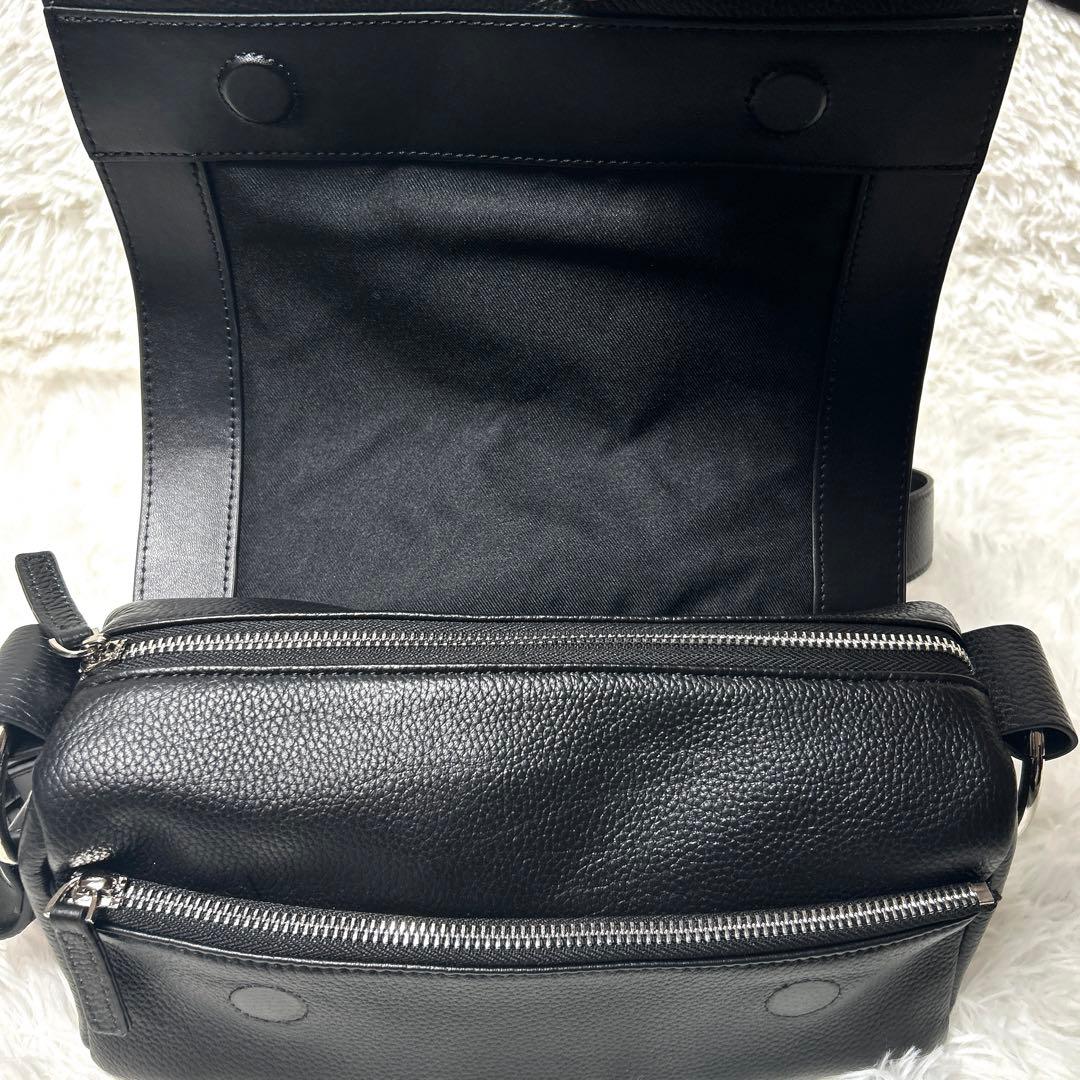 極美品・未使用級】BEARDSLEY 2way レザーボディバッグ ブラック