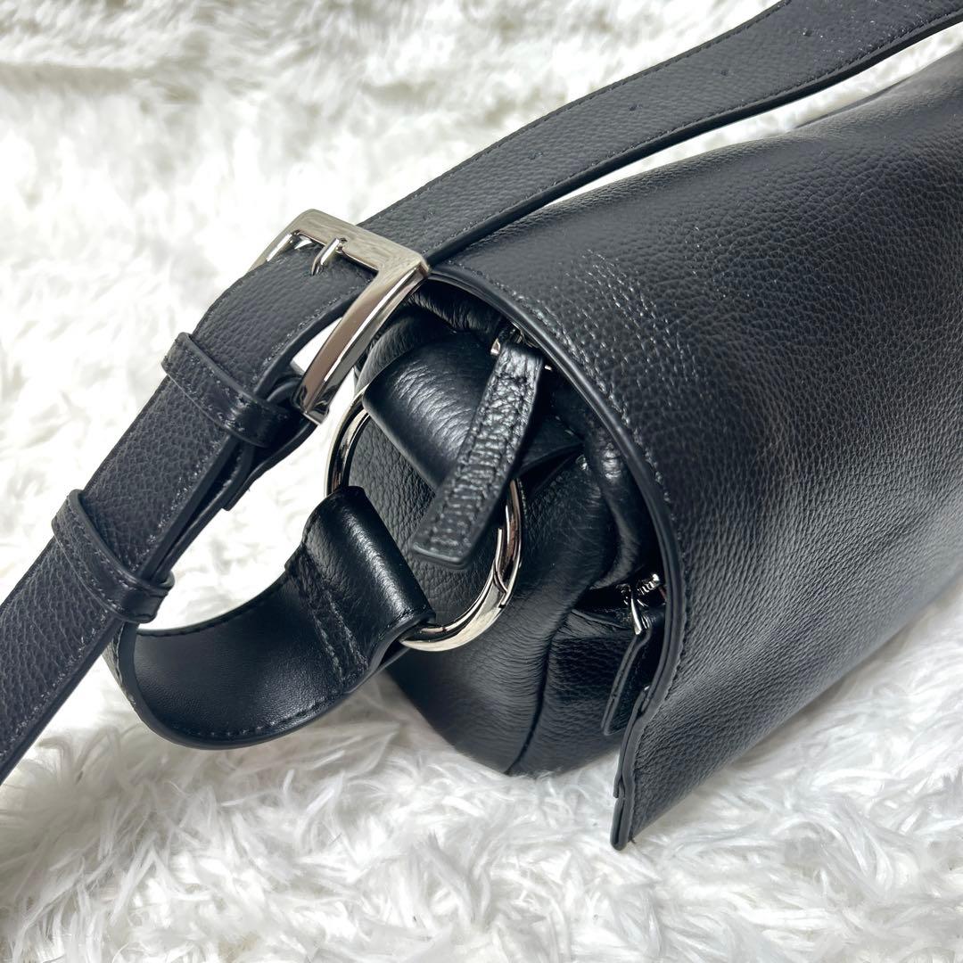 極美品・未使用級】BEARDSLEY 2way レザーボディバッグ ブラック