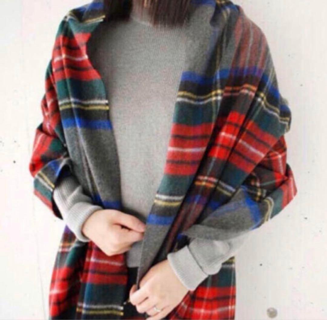 美品 日本別注カラー ジョンストンズ カシミヤストール グレー