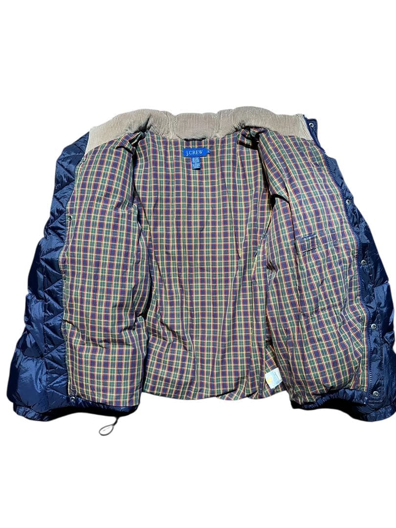 希少！美品！J.CREW 襟元 コーデュロイ 肉厚 単丈 ダウンジャケット XL