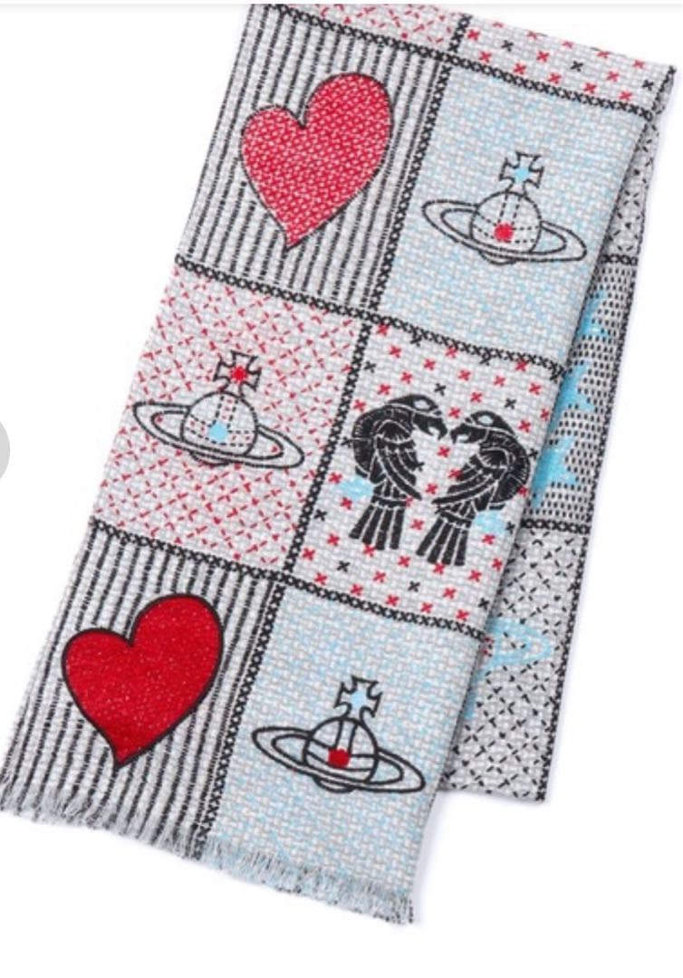 Vivienne Westwood オーブ コットン 麻 刺繍 ストール 新