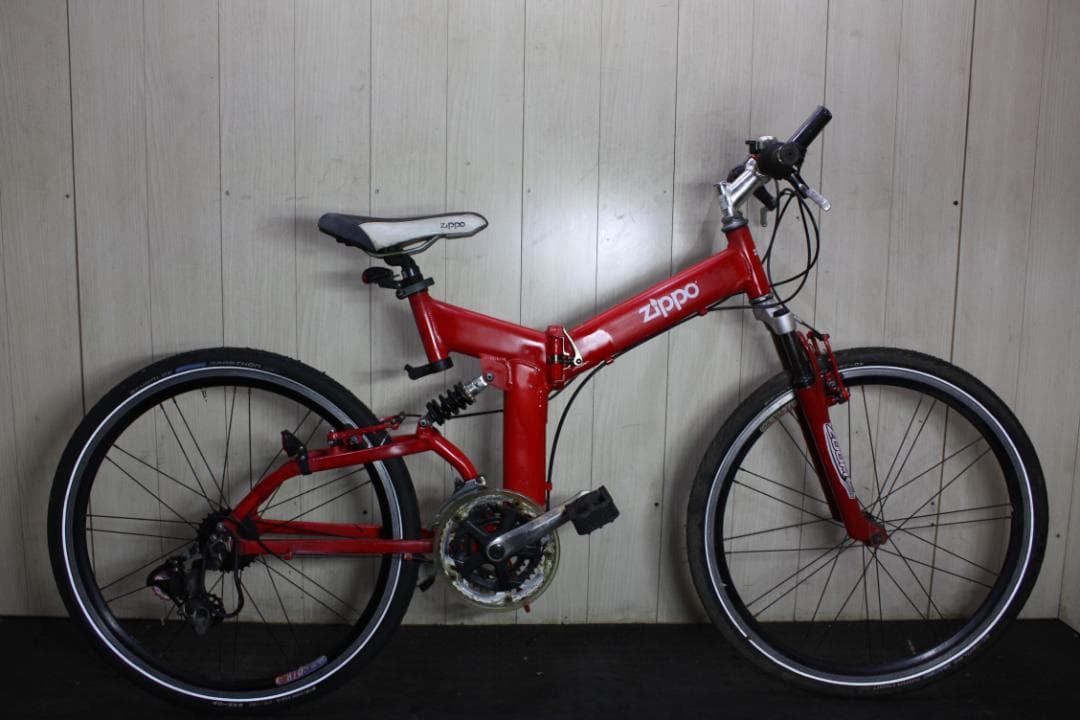 ZIPPO(ジッポー) 26型 アルミ 21速 450mm Wサス 折り畳MTB Zippo ジッポー ハーレーダビッドソン 日本限定モデル バイク 二輪