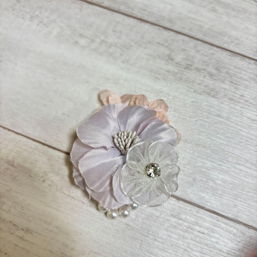 プティマイン セレモニー ドレス スーツ ラベンダー花柄 コサージュ110cm