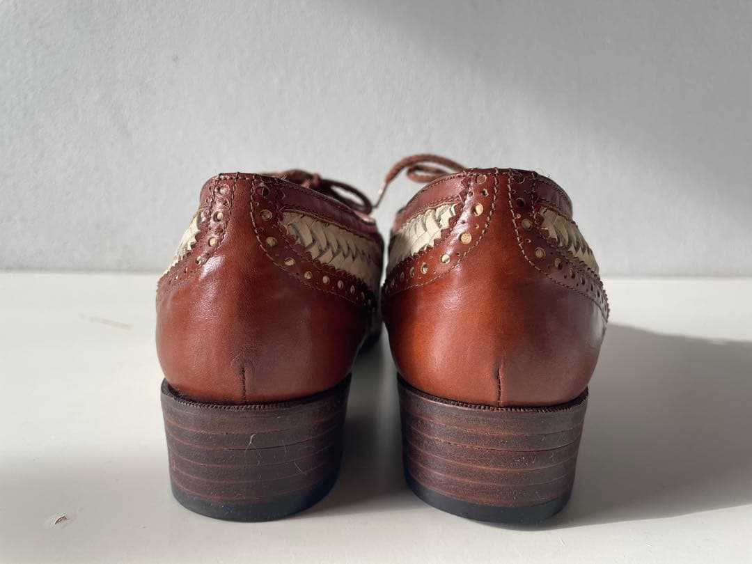 新古品◎伊製 Ralph Lauren ラルフレザーメッシュドレスシューズ 7