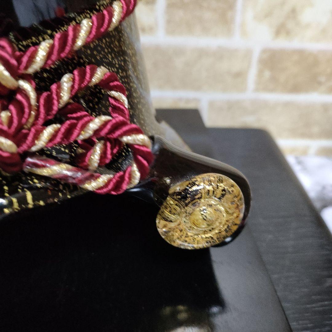 マルティグラス 硝子工芸 飾り兜 加藤清正風 金箔入り 杉岡良紀作