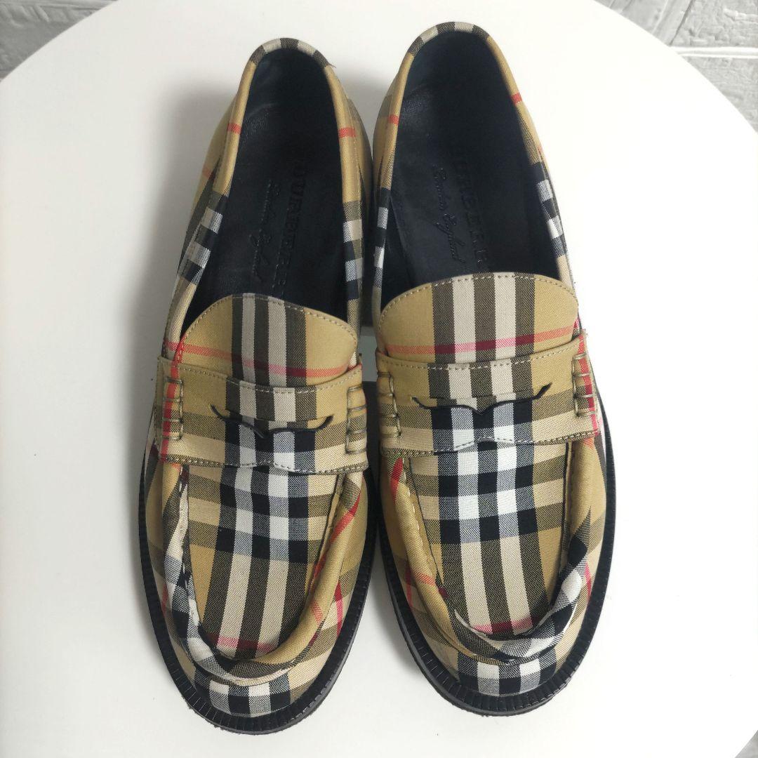 Burberry バーバリー ノバチェック ローファー キャンバス 36.5