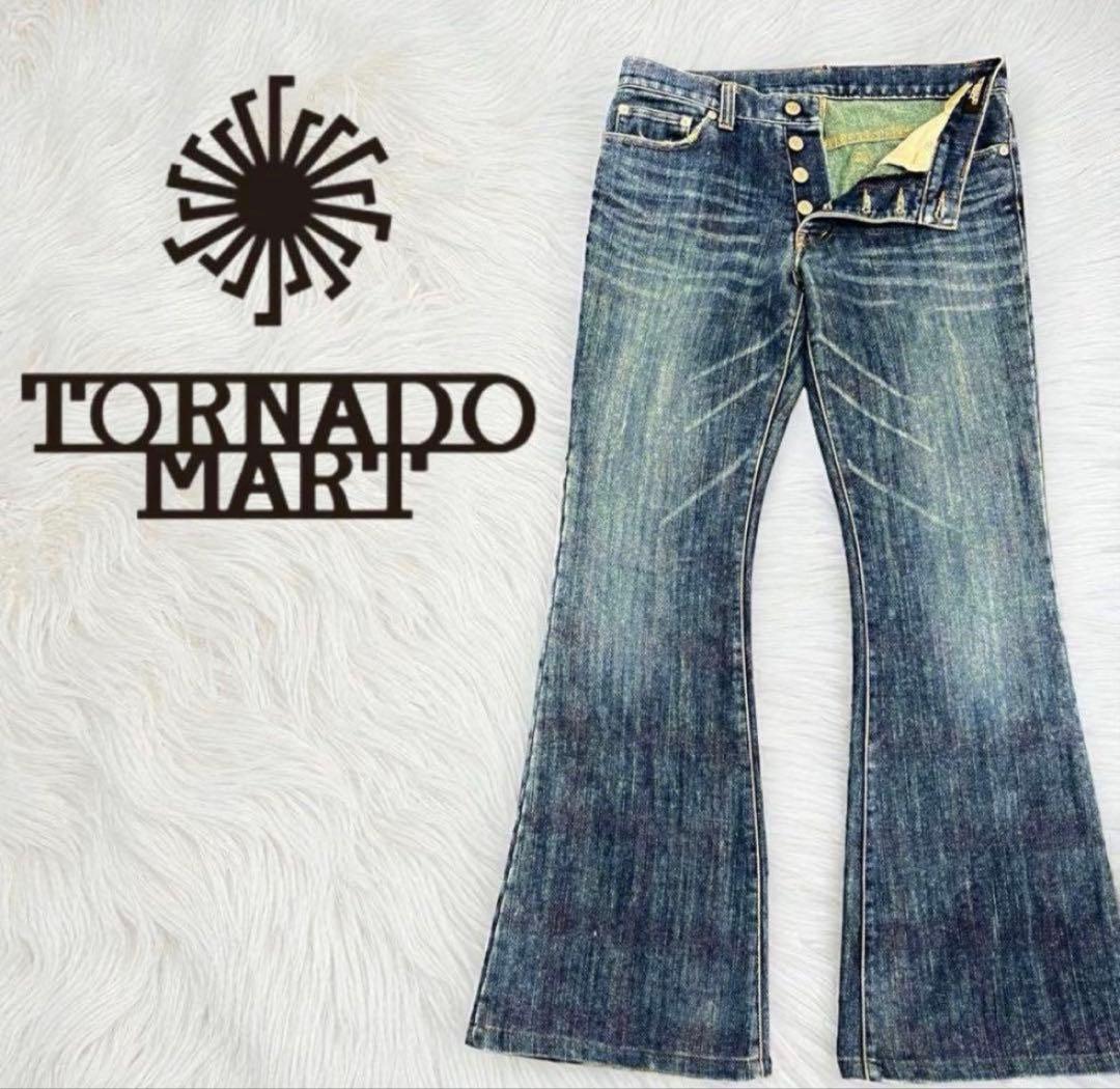 極美品　TORNADO MART フレアデニム M ブーツカット Y2K 安く 買う 方法ファッション - 極美品 TORNADO MART フレアデニム M