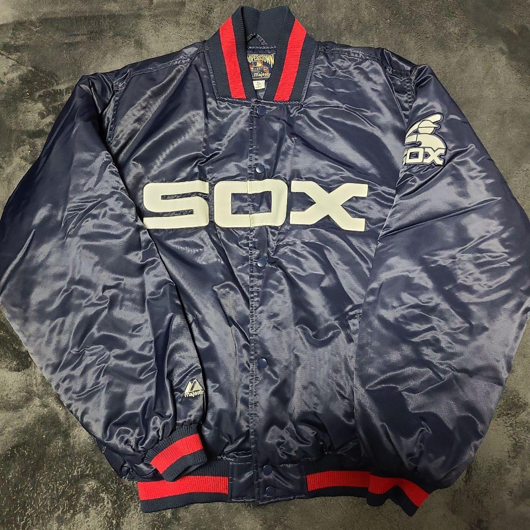 Majestic　シカゴホワイトソックス　クーパーズタウン　古着スタジャン　XL シカゴ・ホワイトソックス マジェスティック XL Majestic シカゴ