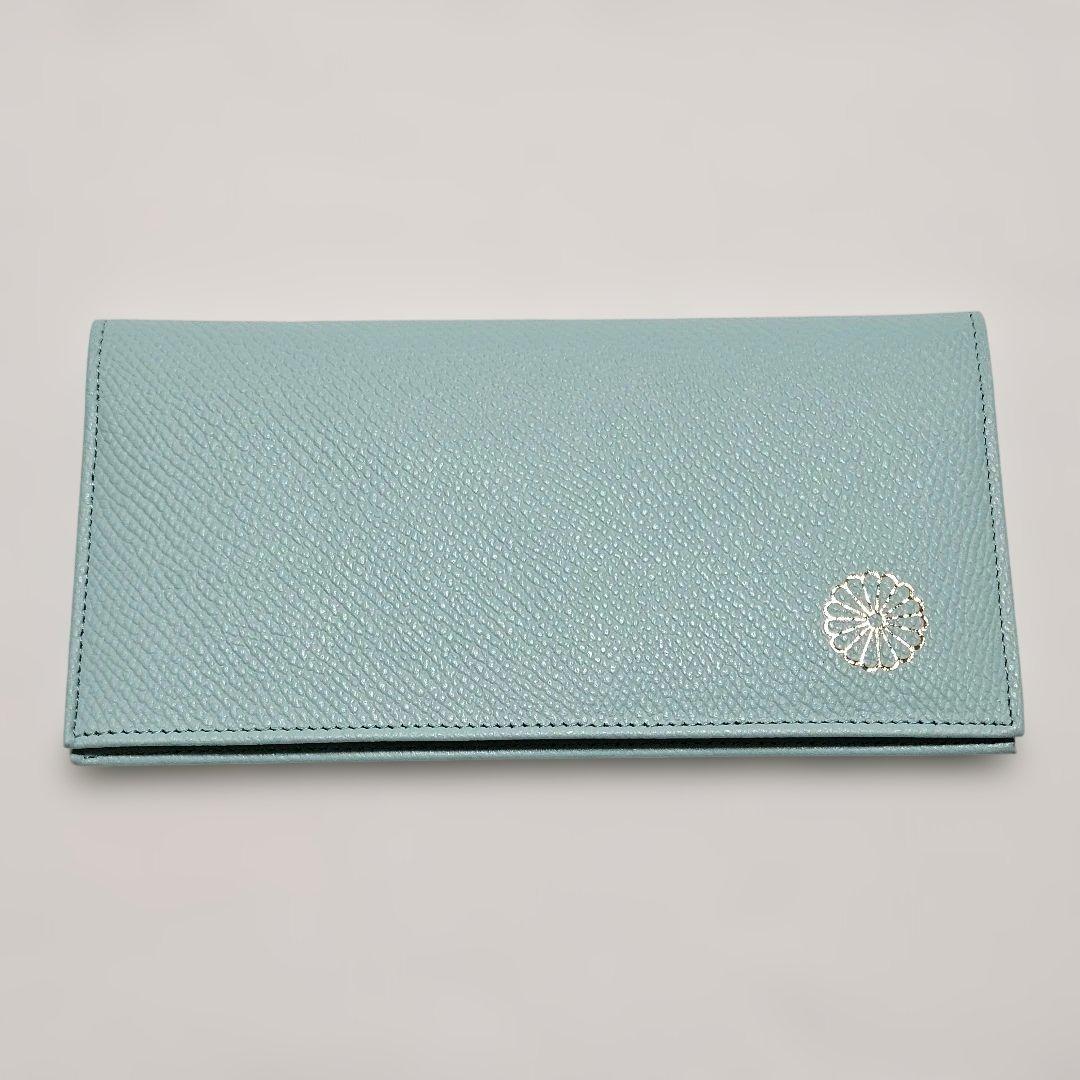 未使用】皇居 財布 長財布 ティファニーブルー 牛革財布 - メルカリ