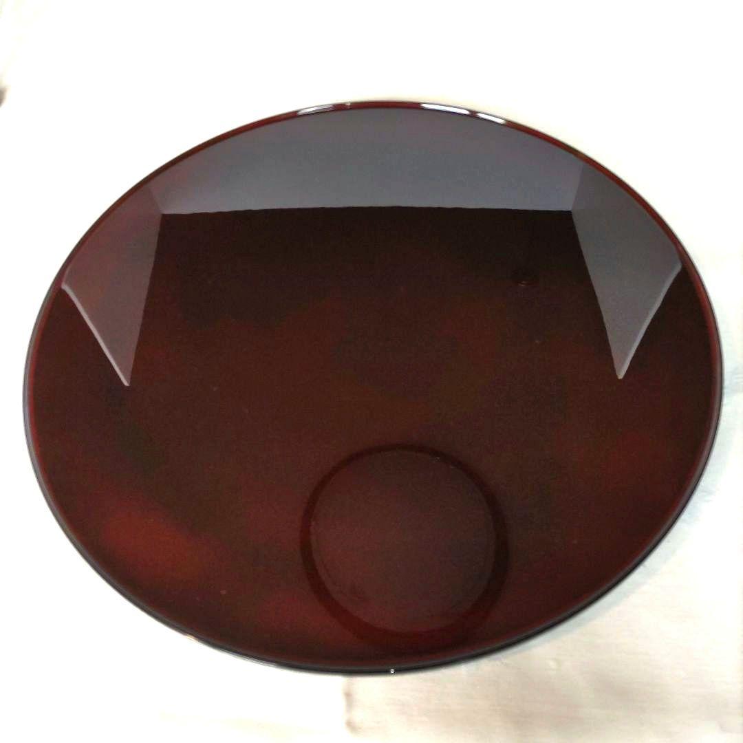 輪島塗 慶塚 溜塗り 盛器大 高さ2.5cm 新品