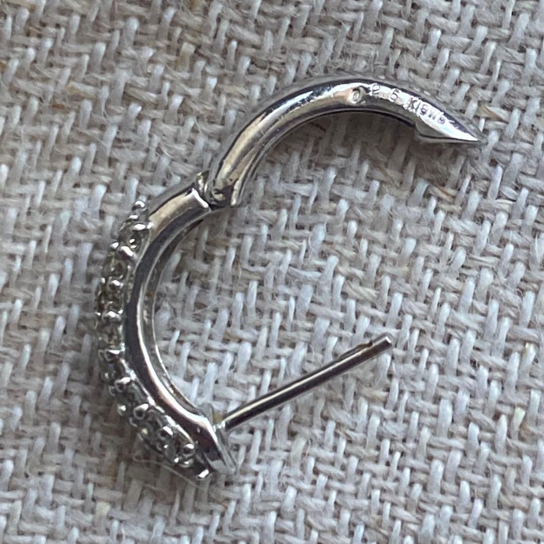 ダイヤパヴェK18WGピアス 片耳 - アクセサリーお 得 な 通販 サイト