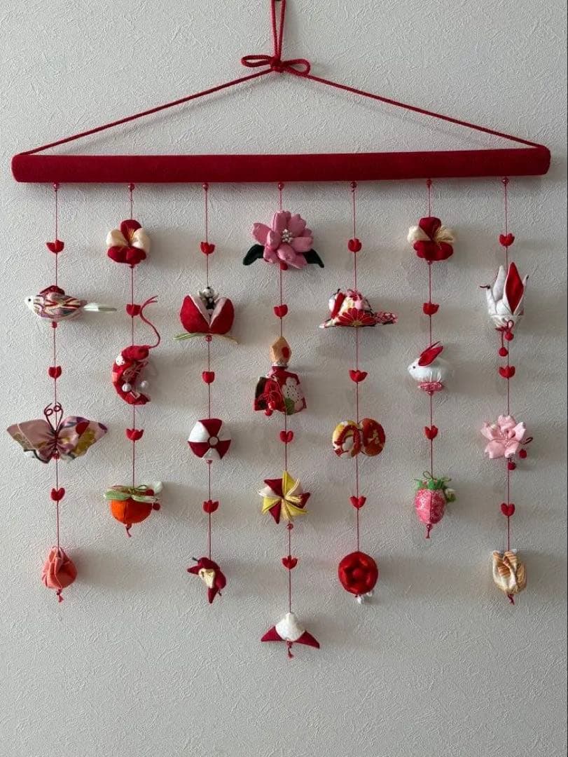 可愛いつるし雛No.165 壁掛けタイプ・ひな祭り桃の節句・さげもんつるし飾り つるし雛 No.142 壁掛けタイプ・ひな祭り・桃の節句 - HINA811's