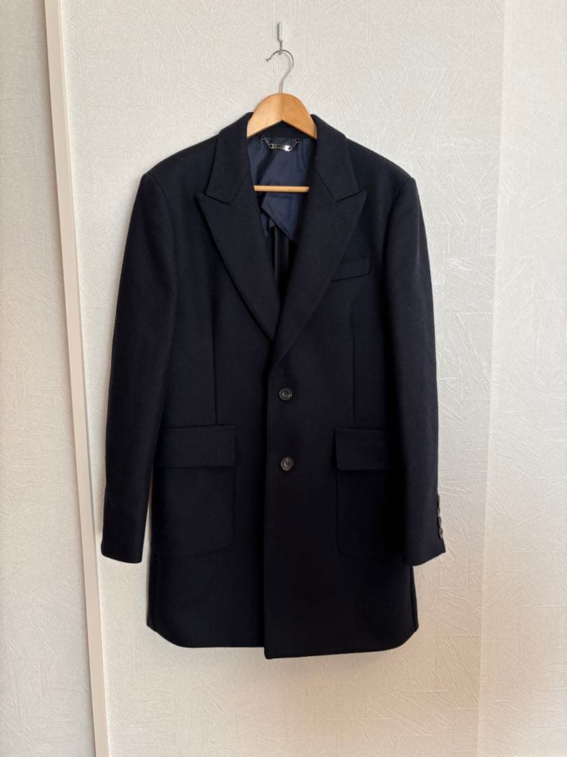 【極美品】ハーディ・エイミス × タケオキクチ ウール チェスターコート L 黒 ハーディ エイミス×タケオキクチ、高級感溢れるチェスターコートが登場