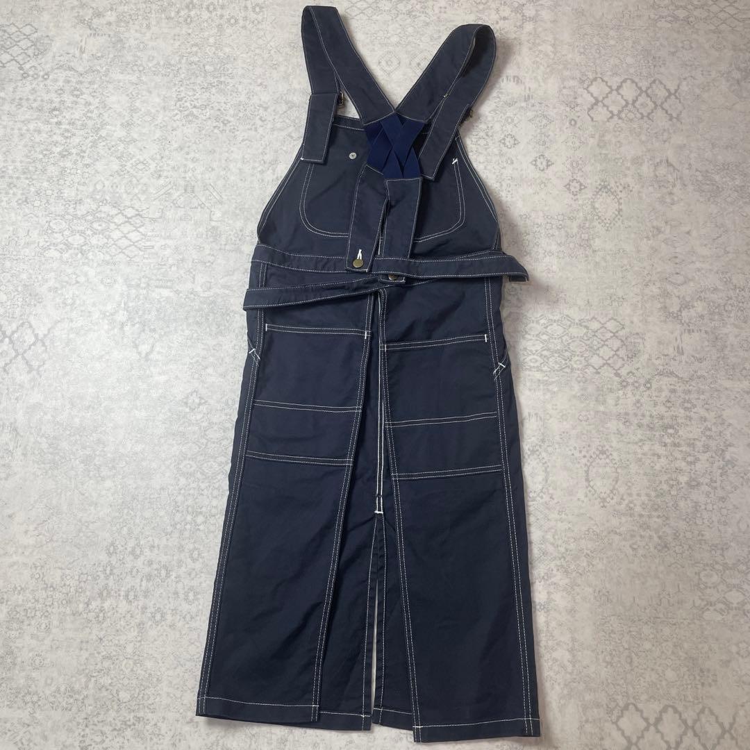 タグ付き】 LEE オーバーオールエプロン ネイビー ストレッチダック