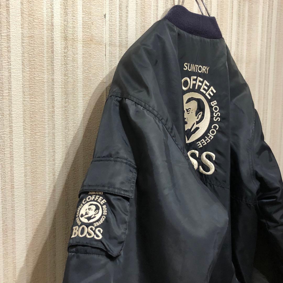 レア SUNTORY サントリー BOSS ボス ボスジャン MA-1 - メルカリ