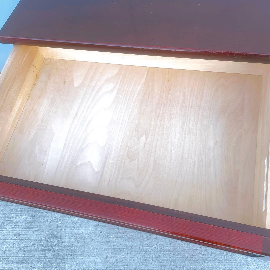 美品】オールドカリモク ダークブラウン 木製キャビネット サイド