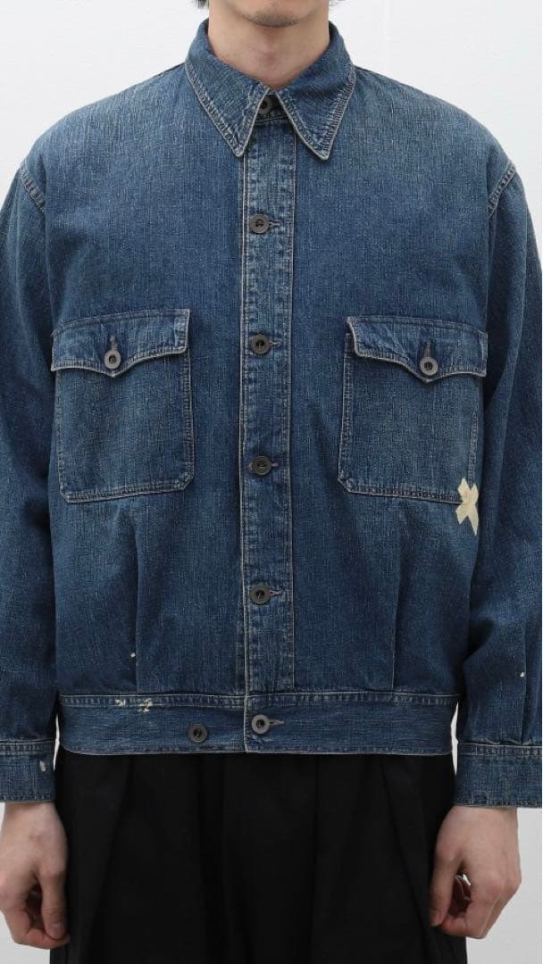 メゾンマルジェラ 24SS ディストレスト デニムジャケット サイズ46