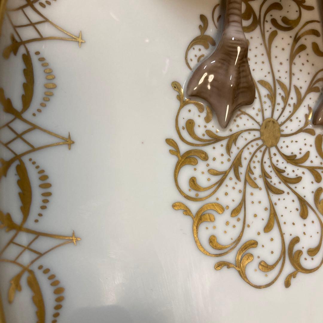 ローゼンタール オーバルプレート 鷺 フュギリン 金彩 ババリア