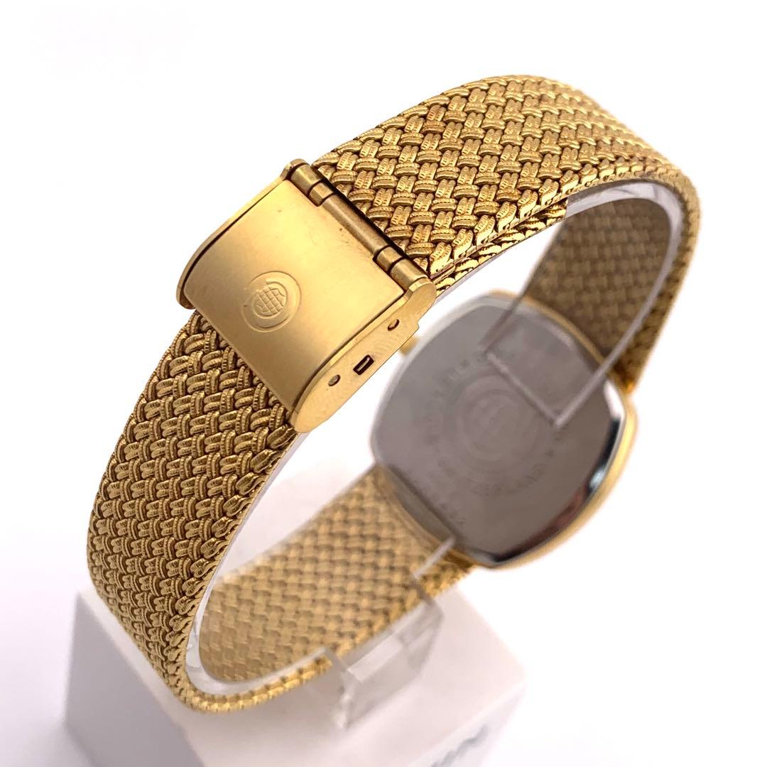 7-3298 CYMA 604X SWISS ゴールド メッシュ腕時計 クォーツ - メルカリ