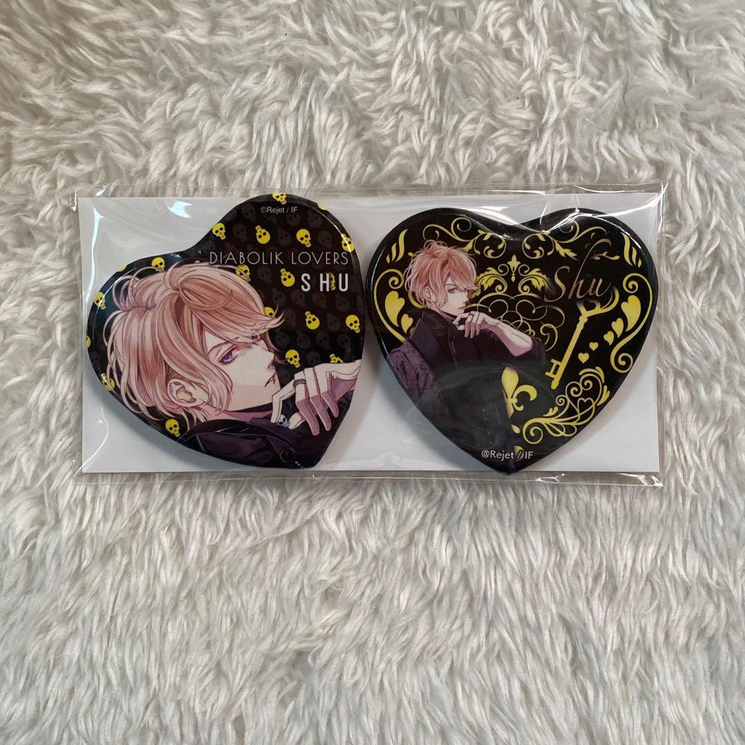 DIABOLIK LOVERS死の祝祭- D賞ハート缶バッジ 逆巻シュウ グッズ