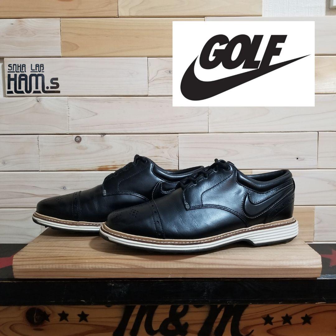 最高級 美品 NIKE ルナ クレイトン ゴルフシューズ 26.0 本革 レザー