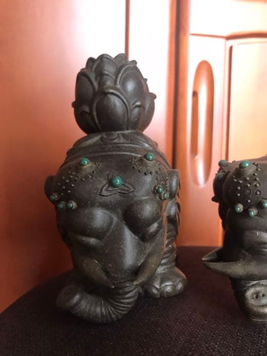 置物(幸福象さん婦夫)