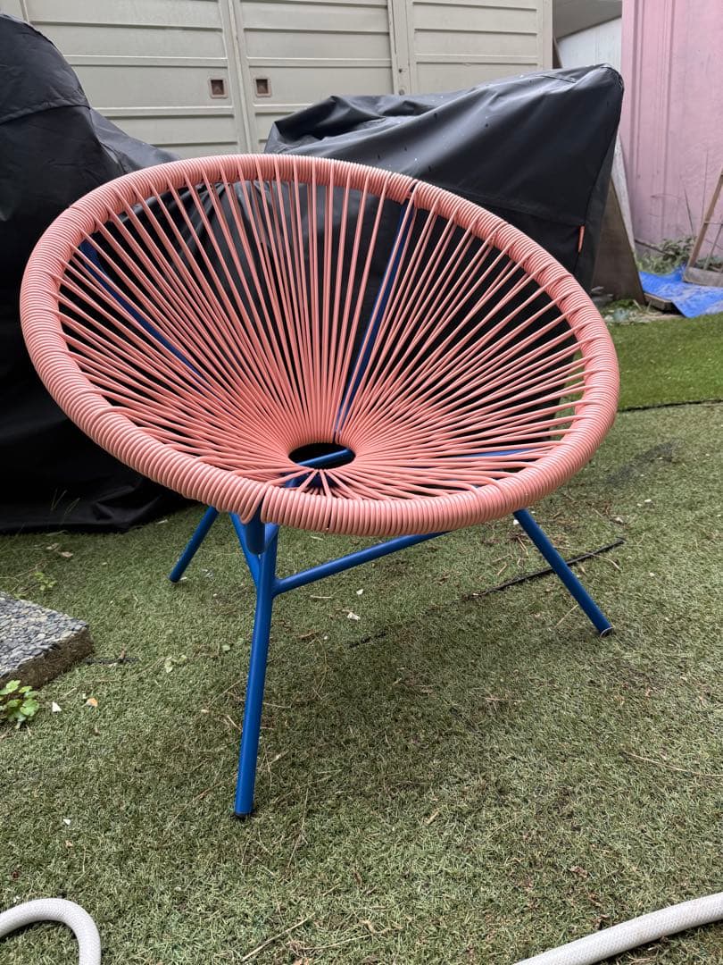 廃盤 Francfranc ロータスパーソナルチェア ピンク×ブルー - メルカリ