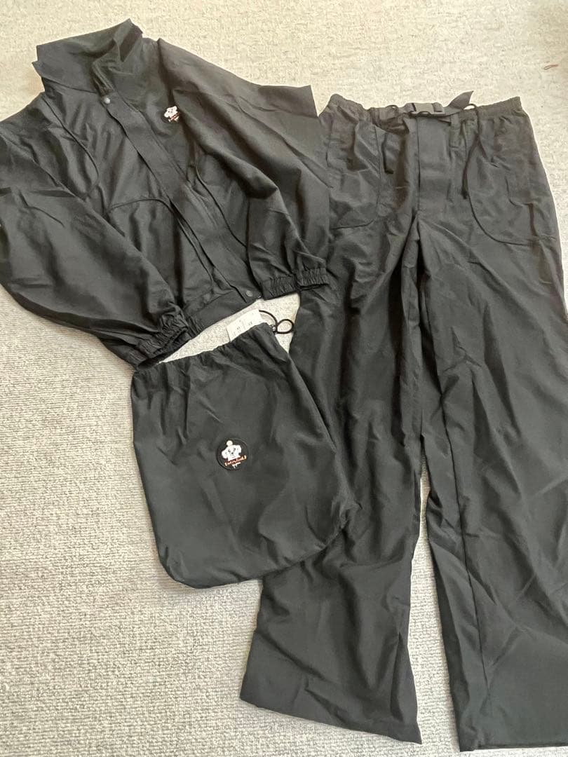 極レア】石原裕次郎 記念館 黒のレインウェアセット ゴルフウェアー XL
