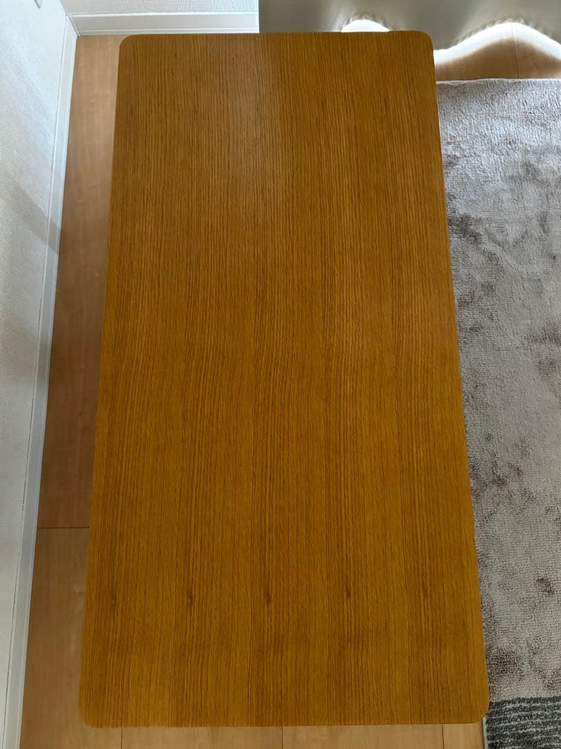 送料込み】無印良品 木製ローテーブル・オーク材 たのメル便発送