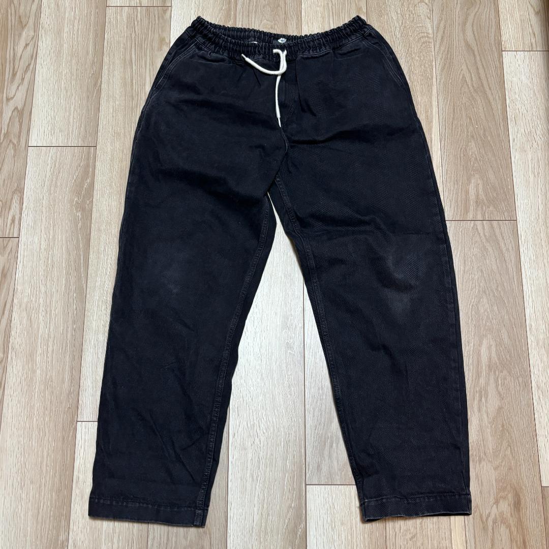 USED】L MAGENTA LOOSE WASHED DENIM PANTS