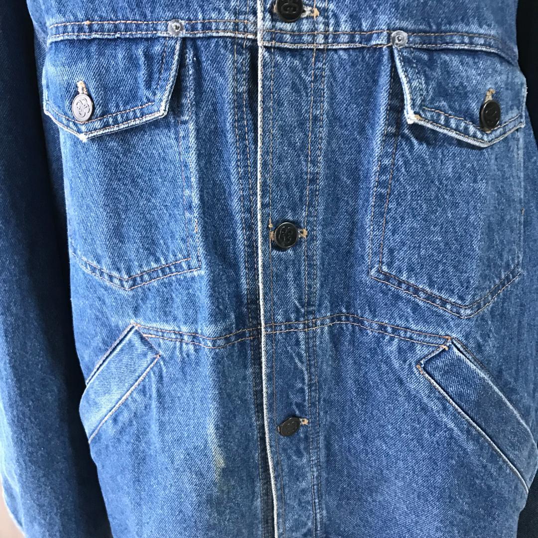 h*l様 【希少】美品80's stussy デニムジャケット 黒タグ Mサイズ