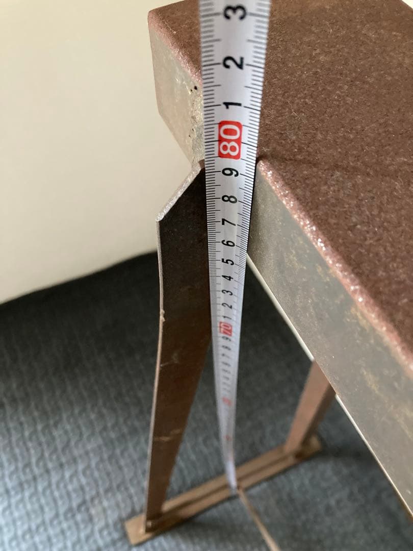 錆鉄 作業台 鉄柵 車止め 鉄棚 古鉄 超メルカリ市中 20000→18000