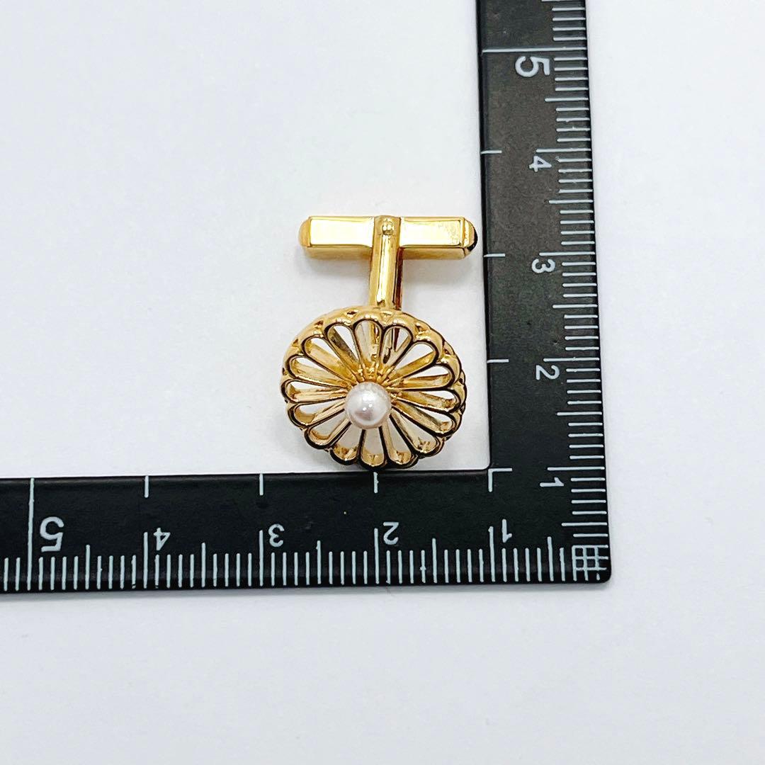 極美品✨MIKIMOTO ミキモト パール カフス 菊紋 皇室御用達ブランド
