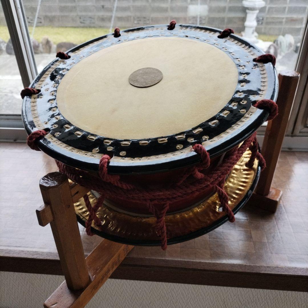 締太鼓　テレン台　バチ2本付　中古品② 楽天市場】締太鼓 台の通販