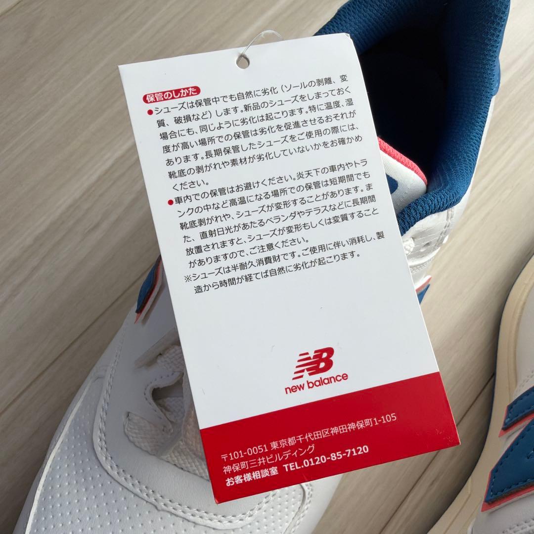 新品・未使用】New Balanceゴルフシュー25.5cm 白・水色・ピンク