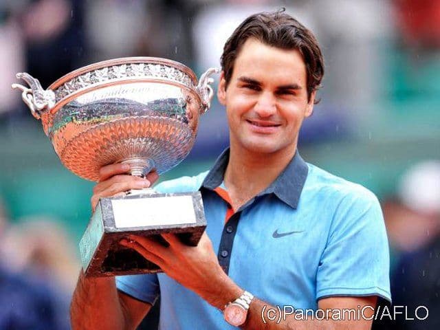 フェデラー 全仏優勝 Nike ポロシャツ M 青