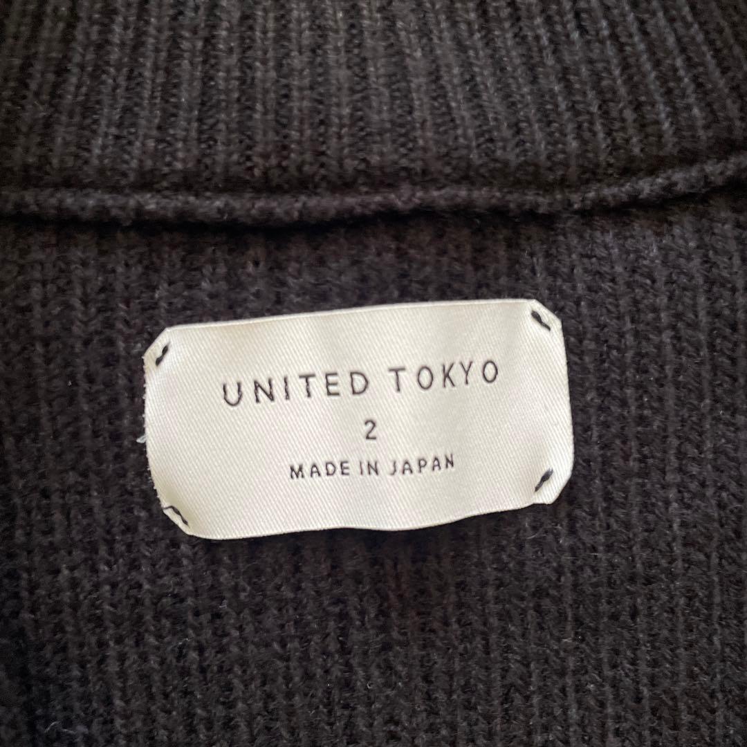 美品✨UNITED TOKYO ドライバーズニット 2 ブラック 肉厚 日本製