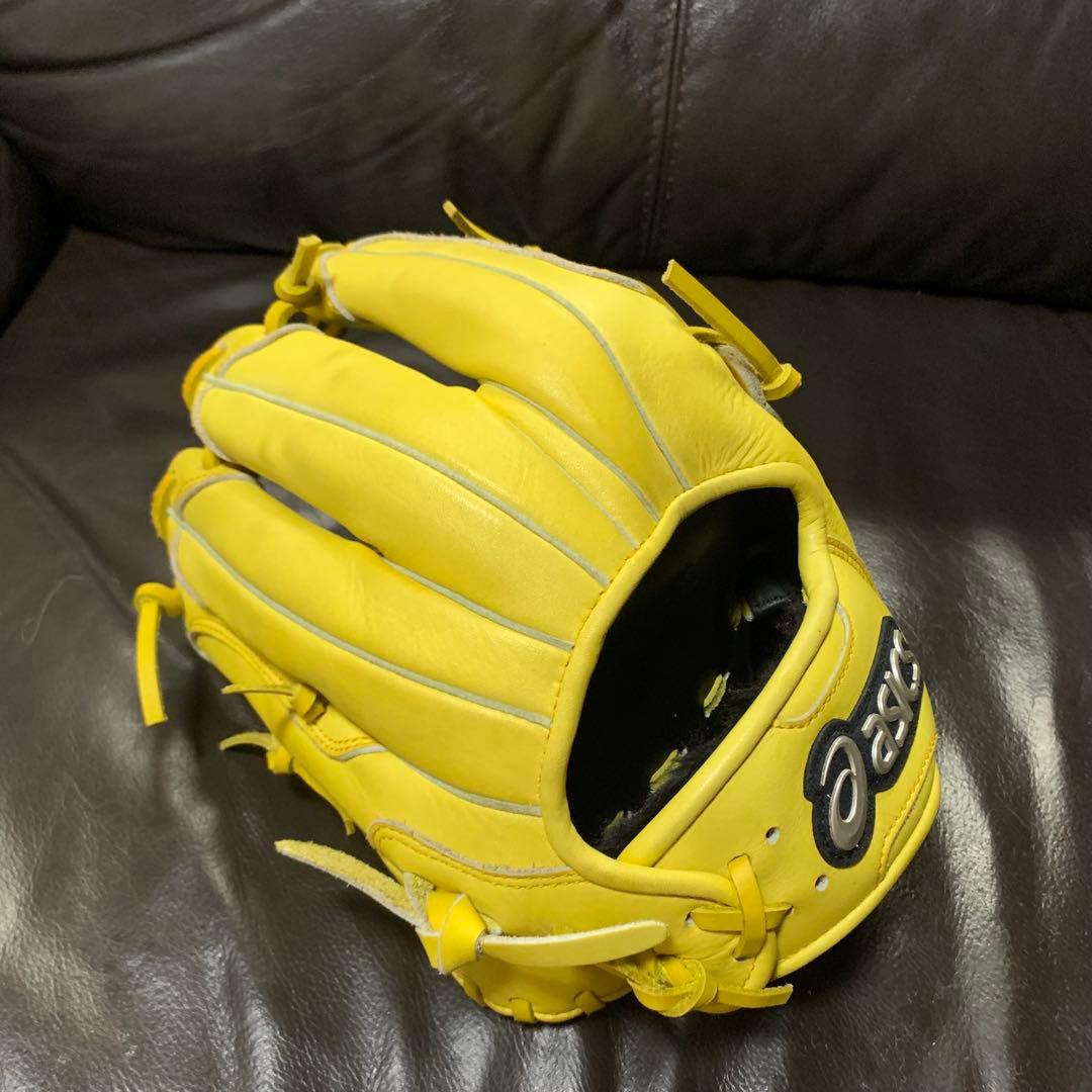 asics イエロー 軟式内野手グローブ プロフェッショナルスタイル 井口