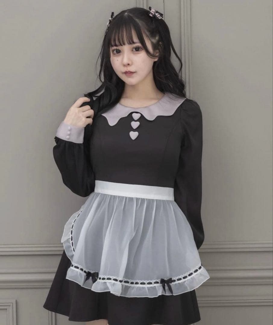 【即購入可】pium melty chocolate フリルエプロンワンピース melty chocolate フリルエプロンワンピース – pium