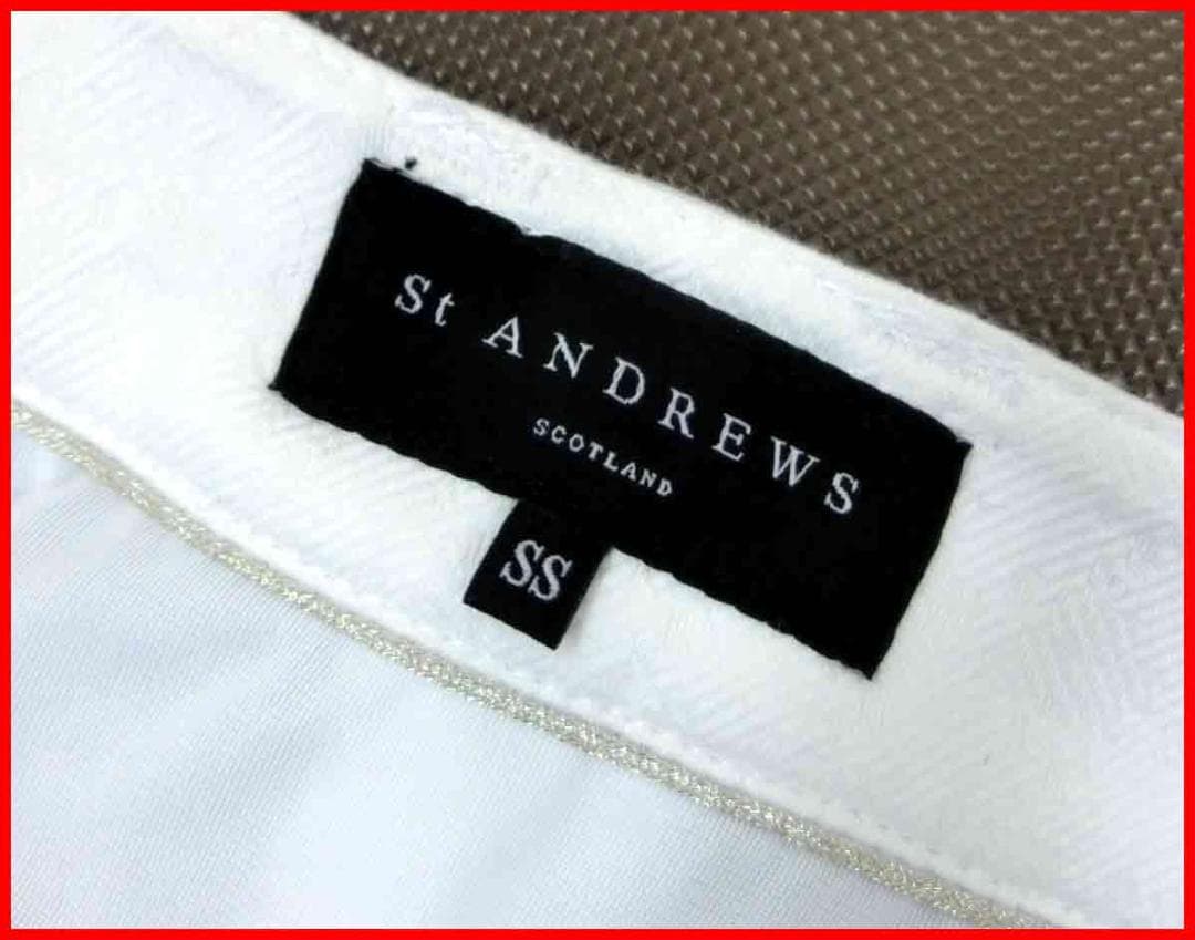 新品セントアンドリュースゴルフスカートブラックレーベル白SS/XS